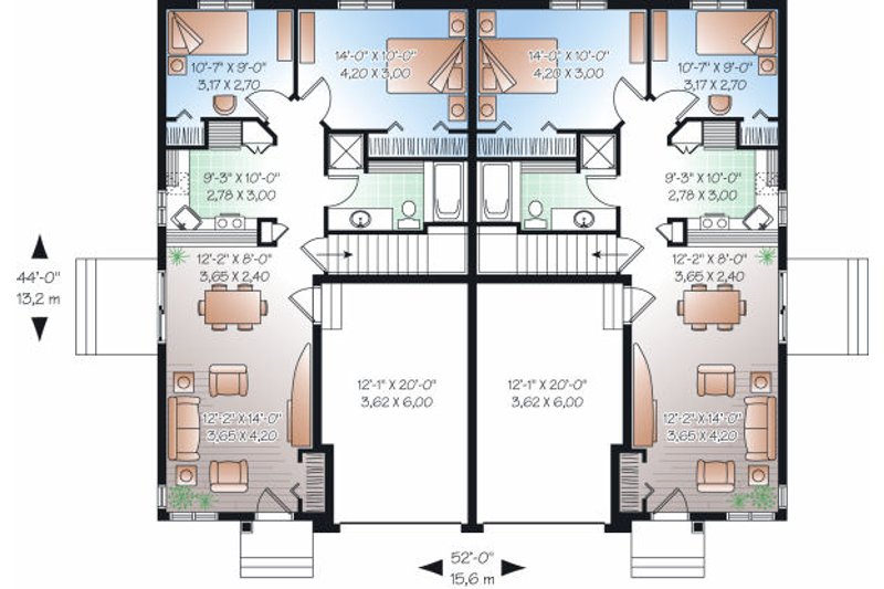 Home Plan - Floor Plan - Main Floor for Traditional House Plan #23-870 - 2 bed, 1 bath