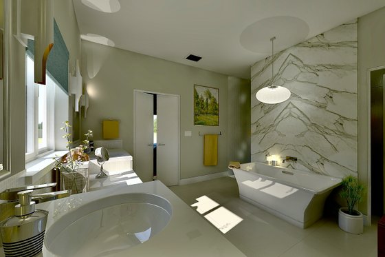 Interior - Master Bathroom for Ranch House Plan #489-15 - 4 bed, 4.5 bath