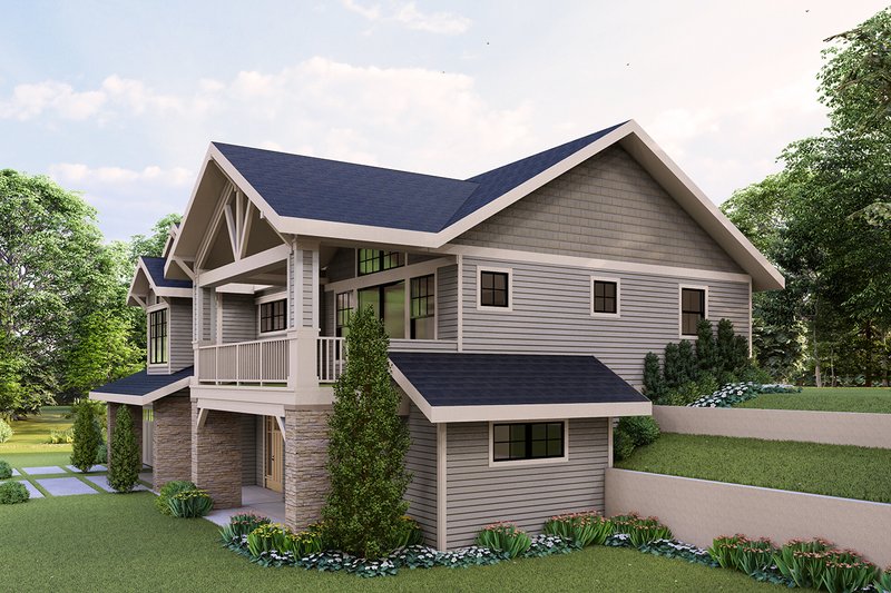 Home Plan - Exterior - Other Elevation for Craftsman House Plan #124-1407 - 4 bed, 2.5 bath