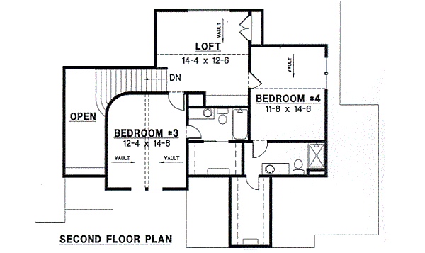 European Floor Plan - Upper Floor Plan #67-235