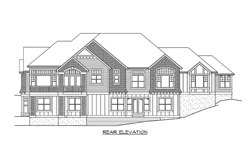 House Blueprint - Exterior - Other Elevation 2 for Traditional House Plan #132-103 - 4 bed, 3.5 bath