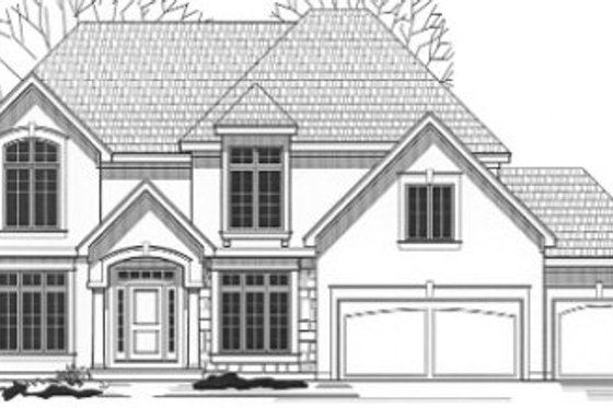 Exterior - Front Elevation for Traditional House Plan #67-819 - 4 bed, 3 bath