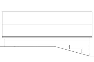 Exterior - Rear Elevation for Country House Plan #124-945, 0 bath
