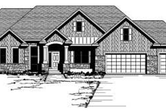 Exterior - Front Elevation for Craftsman House Plan #51-258 - 3 bed, 2.5 bath