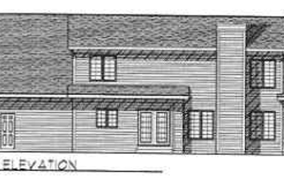 Exterior - Rear Elevation for Traditional House Plan #70-332 - 3 bed, 2.5 bath