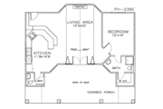 House Plan - 1 Beds 2 Baths 932 Sq/Ft Plan #8-150 