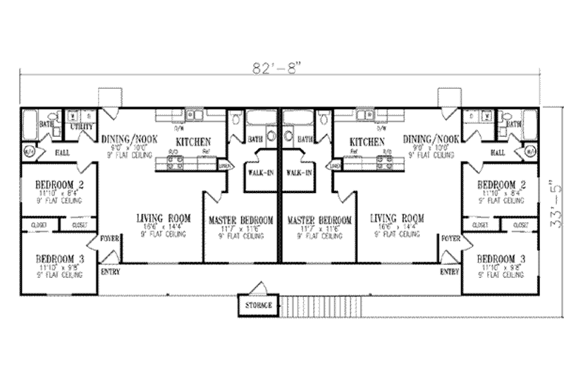 House Blueprint - Floor Plan - Upper Floor for Traditional House Plan #1-916 - 3 bed, 2 bath