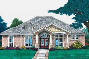 Colonial Exterior - Front Elevation Plan #310-701