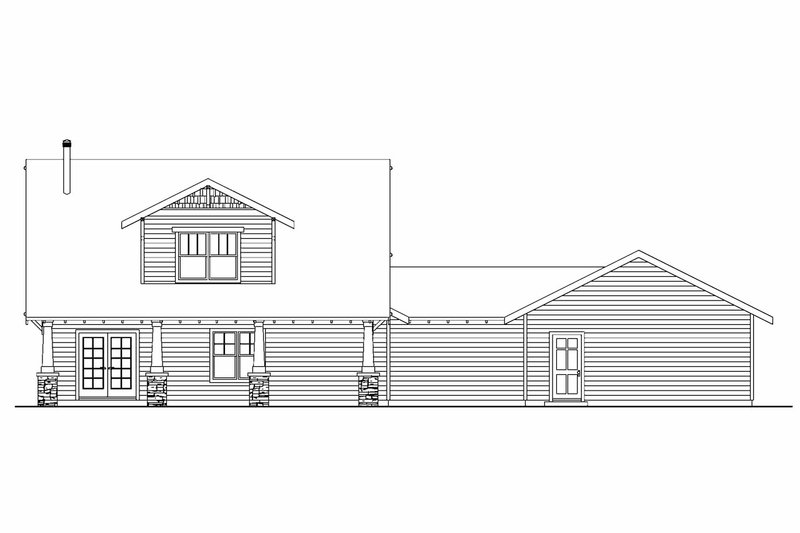 Architectural House Design - Exterior - Rear Elevation for Bungalow House Plan #124-736 - 3 bed, 2.5 bath
