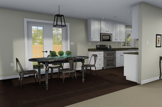 Interior - Dining Room for Ranch House Plan #1060-3 - 2 bed, 1 bath