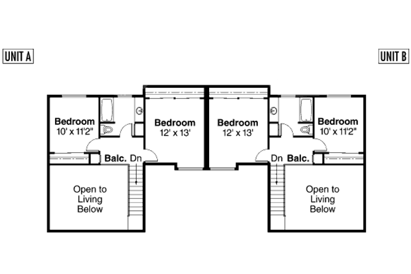 Home Plan - Floor Plan - Upper Floor House Plan #124-677 - 2 bed, 1.5 bath