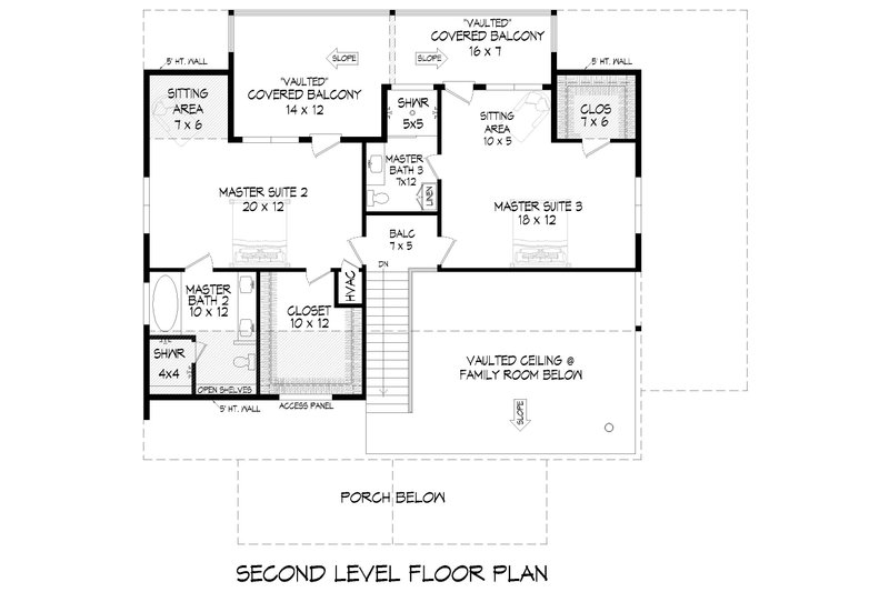 Home Plan - Floor Plan - Upper Floor for Southern House Plan #932-802 - 3 bed, 3.5 bath