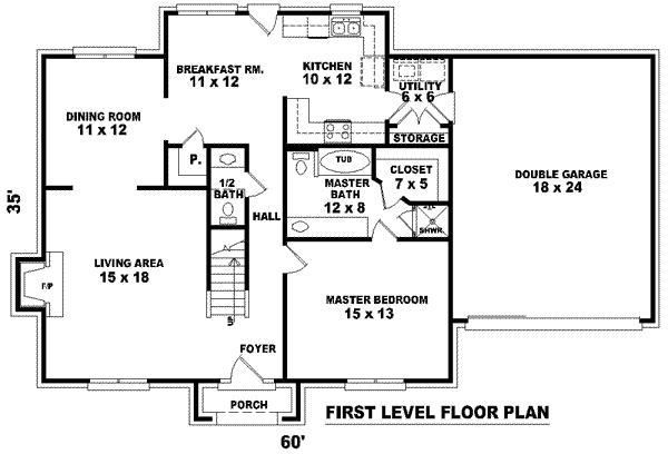 European Floor Plan - Main Floor Plan #81-1405