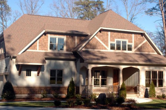 Exterior - Front Elevation for Tudor House Plan #413-840 - 4 bed, 3 bath