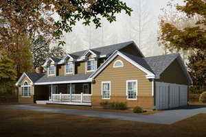 Farmhouse Exterior - Front Elevation Plan #100-202