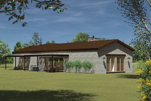 Exterior - Other Elevation 1 for Ranch House Plan #933-19 - 3 bed, 4 bath