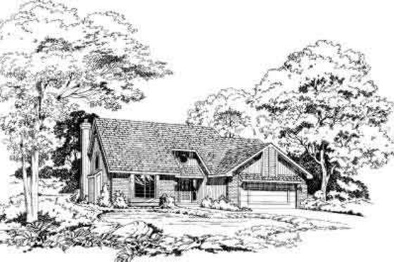 Exterior - Front Elevation for Traditional House Plan #312-254 - 3 bed, 2.5 bath