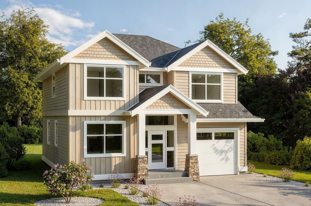 Exterior - Front Elevation 2 for Farmhouse House Plan #1100-54 - 4 bed, 2.5 bath