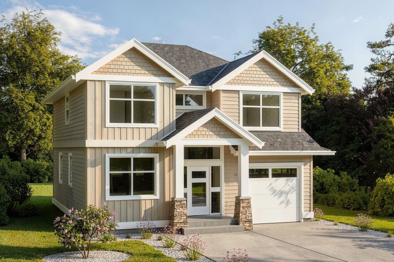 Home Plan - Exterior - Front Elevation 2 for Farmhouse House Plan #1100-54 - 4 bed, 2.5 bath