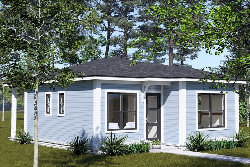 House Blueprint - Exterior - Other Elevation 2 for Modern House Plan #513-2452 - 2 bed, 1 bath