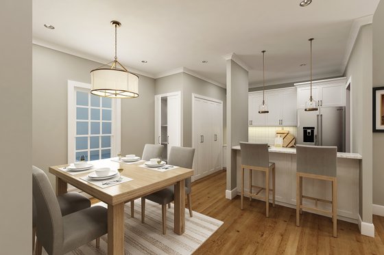 Interior - Dining Room for European House Plan #45-221 - 2 bed, 2 bath