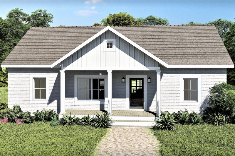 Architectural House Design - Ranch Exterior - Front Elevation Plan #44-228