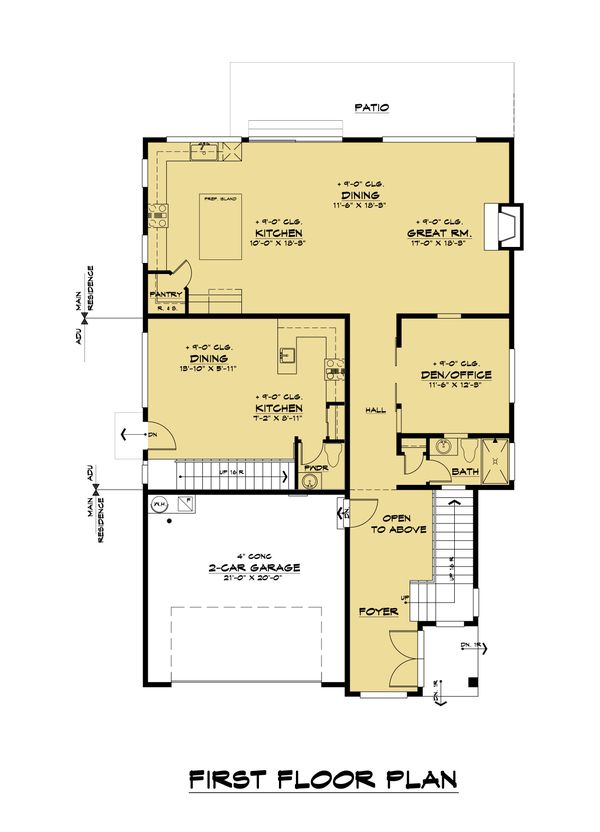 Home Plan - Contemporary Floor Plan - Main Floor Plan #1066-113