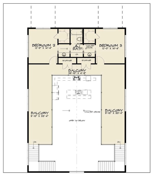Barndominium Floor Plan - Upper Floor Plan #923-97