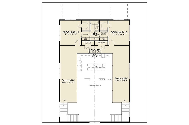 Dream House Plan - Floor Plan - Upper Floor for Barndominium House Plan #923-97 - 3 bed, 3.5 bath