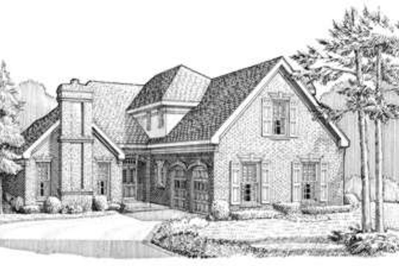 Dream House Plan - European Exterior - Front Elevation Plan #410-360