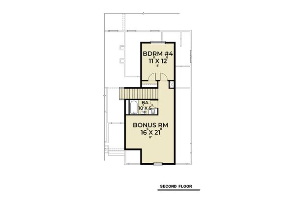 Farmhouse Floor Plan - Upper Floor Plan #1070-127