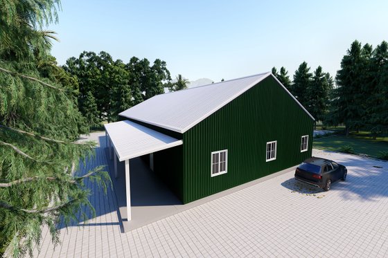 Exterior - Other Elevation 6 for Barndominium House Plan #1107-21 - 4 bed, 3 bath