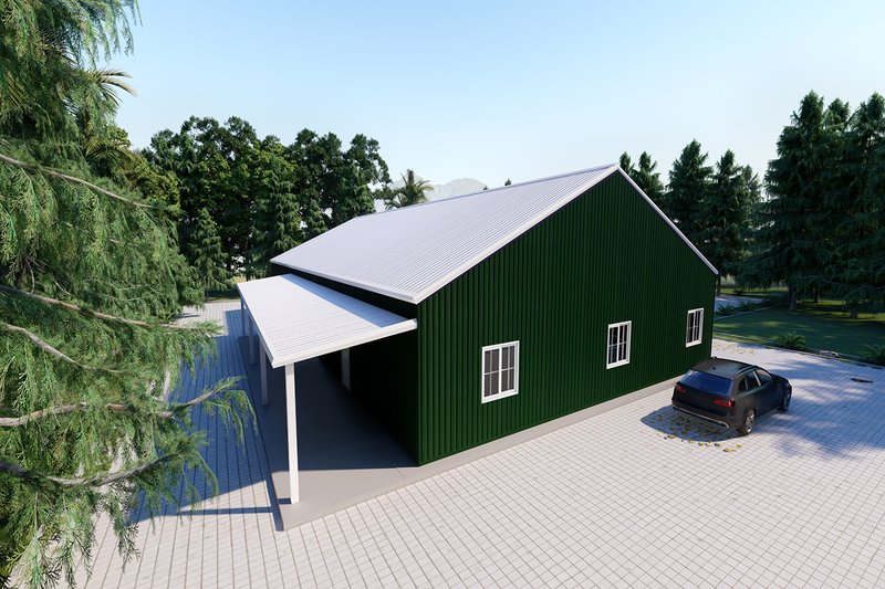 Dream House Plan - Exterior - Other Elevation 6 for Barndominium House Plan #1107-21 - 4 bed, 3 bath