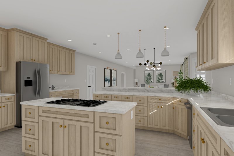 House Blueprint - Interior - Kitchen 1 for Ranch House Plan #1060-170 - 3 bed, 2 bath