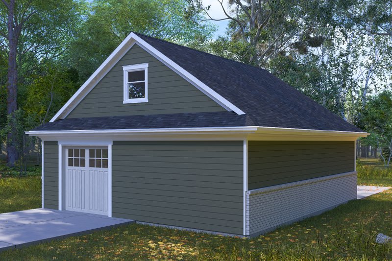 House Design - Exterior - Rear Elevation for Craftsman House Plan #1060-256, 0 bath