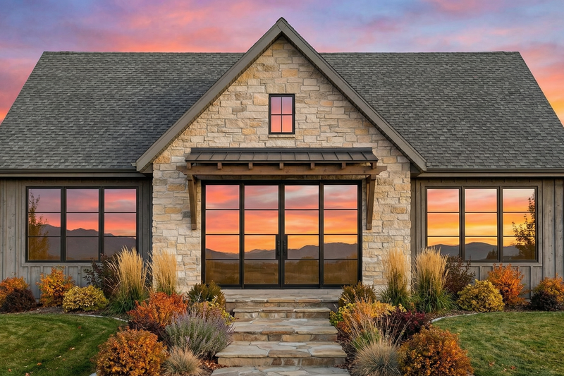 Farmhouse Style House Plan - 4 Beds 3 Baths 1858 Sq/Ft Plan #1096-137 Exterior