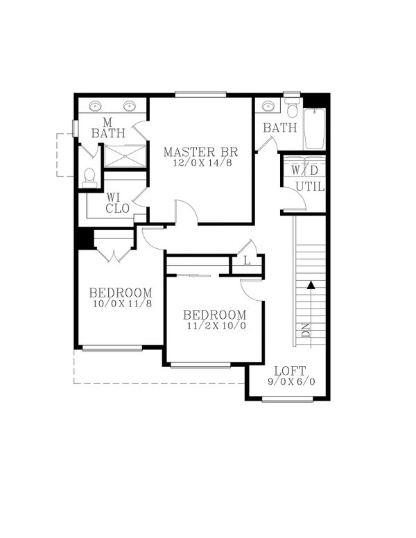 House Blueprint - Prairie Floor Plan - Upper Floor Plan #53-732