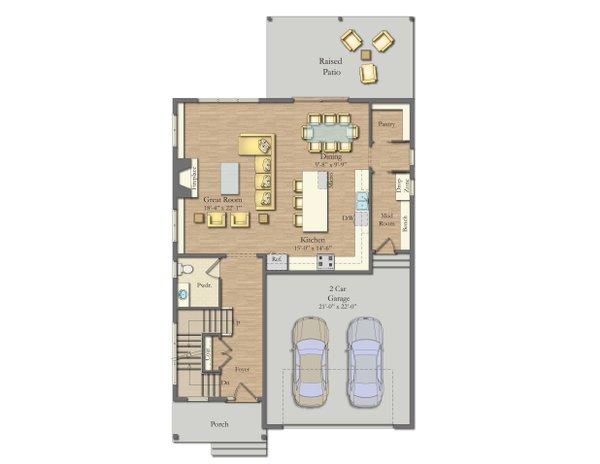 House Plan Design - Farmhouse Floor Plan - Main Floor Plan #1057-33