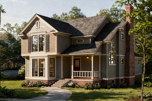 Craftsman Exterior - Front Elevation Plan #30-276