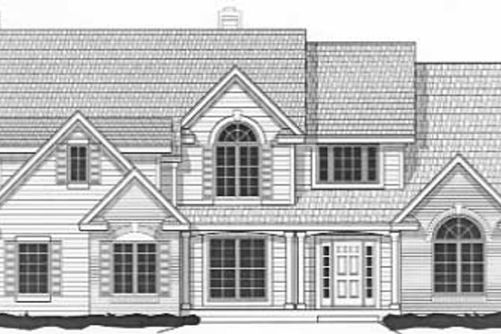 Exterior - Front Elevation for Traditional House Plan #67-587 - 4 bed, 3.5 bath