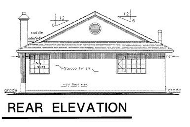 Dream House Plan - Exterior - Rear Elevation for European House Plan #18-133 - 3 bed, 2 bath