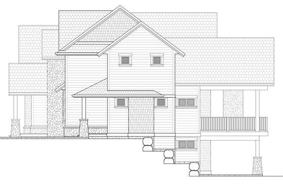 Exterior - Other Elevation for Craftsman House Plan #1086-11 - 3 bed, 3.5 bath