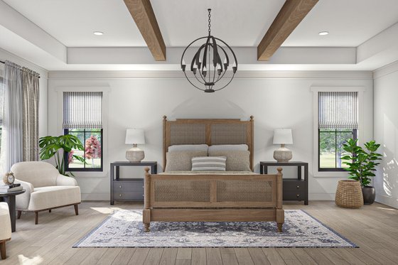 Interior - Master Bedroom 1 for Traditional House Plan #455-557 - 5 bed, 3.5 bath
