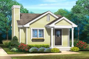 Cottage Exterior - Front Elevation Plan #22-604