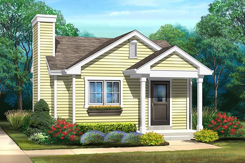 House Plan Design - Cottage Exterior - Front Elevation Plan #22-604