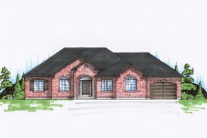 Ranch Exterior - Front Elevation Plan #5-244