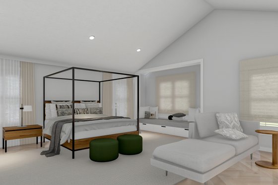 Interior - Master Bedroom for Traditional House Plan #1060-18 - 7 bed, 4 bath