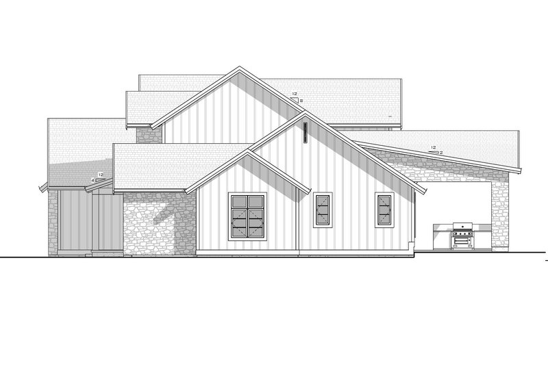 Home Plan - Exterior - Other Elevation 1 for Farmhouse House Plan #1086-23 - 4 bed, 2.5 bath