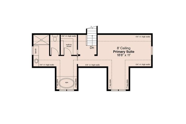Home Plan - Floor Plan - Upper Floor for Country House Plan #124-1476 - 3 bed, 2 bath