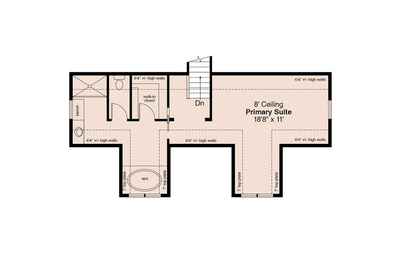 Home Plan - Floor Plan - Upper Floor for Country House Plan #124-1476 - 3 bed, 2 bath